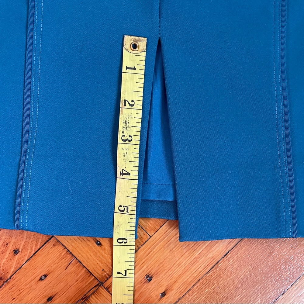 WHBM Turquoise Short Sleeved Blazer and Pencil Skirt Suit SZ 00 - Picture 10 of 11
